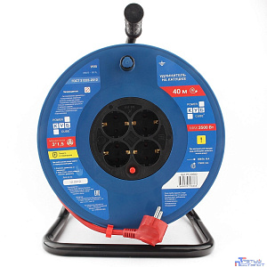 PowerCube Удлинитель на пласт.катушкуе (PC20502) 40м, 4 розетки с/з, 16А