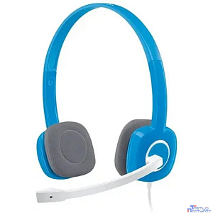 Наушники с микрофоном Logitech H150 синий/белый 1.8м накладные оголовье (981-000454)