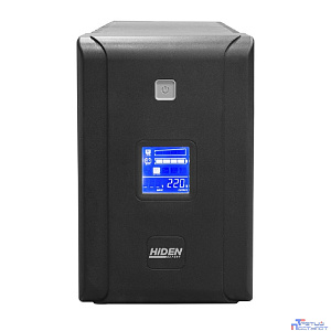 ИБП HIDEN EXPERT ULS1000C 1000ВА/600Вт {Линейно-интерактивный,4xSchuko+2xIEC C13 LCD, USB, встроенные АКБ 2x12B/7Ач}