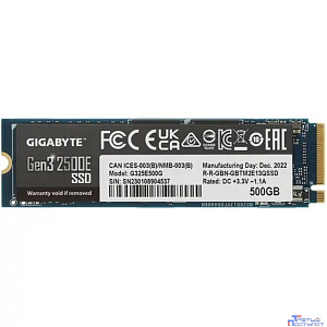 Gigabyte SSD M.2 500GB 2500E G325E500G  NVMe PCIe 3.0