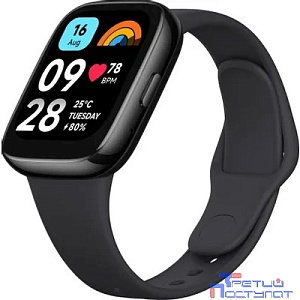 Часы наручные Xiaomi Смарт-часы Redmi Watch 3 Active Black M2235W1