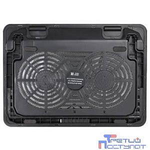 BURO Подставка для ноутбука 15.6"355x255x30mm 2xUSB 2x 140mmFAN 657г металлическая сетка/пластик черный (BU-LCP156-B214H)