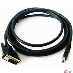 Кабель HDMI-DVI Cablexpert CC-HDMI-DVI-10, 19M/19M, single link, медь, позол.разъемы, экран, 3.0м, черный, пакет