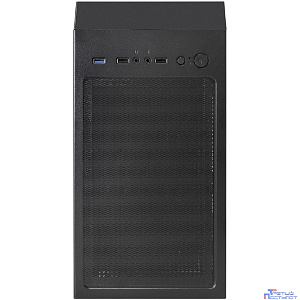 Exegate EX292859RUS Корпус Miditower ExeGate EVO-8243 (ATX, без БП, 2*USB+1*USB3.0, черный, 3 вент. с RGB подсветкой, боковая панель - закаленное стекло)