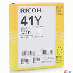 Ricoh Картридж GC41Y жёлтый Aficio 3110DN/DNw/SFNw/3100SNw/7100DN (2200стр) (405764)