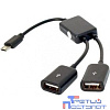 KS-is KS-320 Адаптер OTG 2xUSB 2.0 F в microUSB M