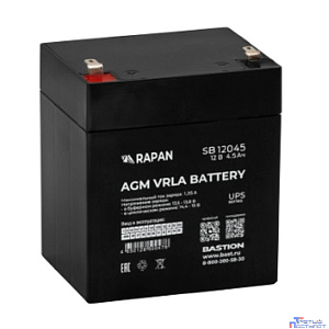 АКБ БАСТИОН RAPAN SB 12045 AGM 12V 4,5Ач I зар.1,35А, ножевые клеммы F1, гарантия 1 год (9162)