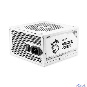 Блок питания MSI MAG A850GL PCIE5 WHITE , 850W, 80+ Gold, полностью модульный, ATX 3.0, PCIE5, RTL