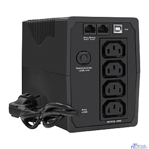 Exegate EX292790RUS ИБП ExeGate Power Smart ULB-1000.LCD.AVR.4C13.RJ.USB <1000VA/550W, LCD, AVR, 4*C13, RJ45/11,USB, Black>