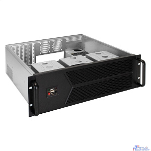 Exegate EX298406RUS Серверный корпус ExeGate Pro 3U450-12 <RM 19", высота 3U, глубина 450, БП 1U-1200ADS, 2*USB>