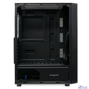 Case HSPD M530, Mesh Mid Tower, Black, TG, 0.4 SPCC, no fans ATX, mATX, mITX 155/290/200mm 2x2.5", 2x3.5", 7xPCI 1xUSB-A 3.0, 2xUSB-A 1.0 335x193x445mm