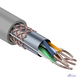 Rexant (01-0342) Кабель витая пара SF/UTP, CAT 5e, PVC, 4PR, 24AWG, INDOOR, SOLID, серый, 305м,