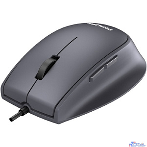 Philips  Проводная Мышь SPK7327, 5 кноп., USB 2.0, 1600dpi, бесшумная, Чёрный