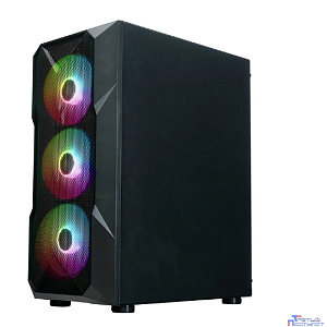 XASTRA Корпус  A304 4FRGB Black ATX/Mesh/half-size TG/4x120mm FRGB FC fans/ A304-4FC12F