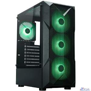 XASTRA Корпус  A304 4ARGB-C6 Black ATX/Mesh/half-size TG/4x120mm ARGB FC fans/Argb+PWM HUB 6port/ A304-4FC12A-C6