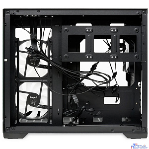 Case HSPD F330, Panoramic Mini-tower, Black, TG, 0.5 SPCC, 3x120mm ARGB (FN027) mATX, mITX 160/400/200mm 1x2.5", 2x3.5", 4xPCI 1xUSB-C 3.0, 2xUSB-A1.0 428x280x375mm