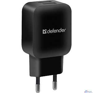 Defender Сетевой адаптер 2xUSB, 5V/2.1А, черный, пакет (EPA-13) (83840)
