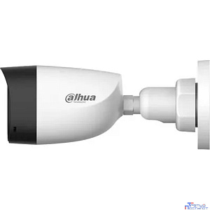DAHUA DH-HAC-HFW1200CLP-IL-A-0360B-S6 Уличная цилиндрическая HDCVI-видеокамера с интеллектуальной двойной подсветкой 2Мп, объектив 3.6мм, ИК 20м, LED 20м, IP67, корпус: металл, быстрый монтаж