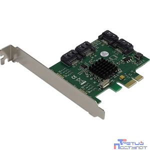 ORIENT M9215S  PCI-Ex v2.0, SATA3.0 6Gb/s, 4int port, поддержка HDD до 8TB, Marvell 88SE9215 chipset