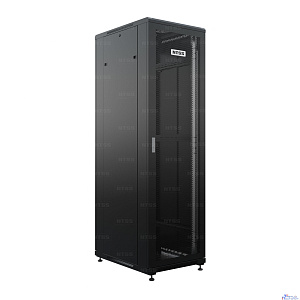 NTSS Шкаф напольный универсальный серверный NTSS R 22U 600х800мм, 4 профиля 19, двери перфорированная и перфорированная, боковые стенки съемные, регулируемые опоры, разобранный, черный RAL 9005 NTSS-R