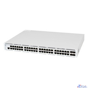 ELTEX MES3400-48 Ethernet-коммутатор агрегации 48 портов 10/100/1000BASE-T (RJ-45), 4 порта 1000BASE-X (SFP)/10GBASE-R (SFP+), L3, 2 слота для модулей питания