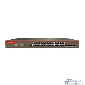 IP-COM G5328X Коммутатор управляемый в стойку, 24*1Gbit RJ45, 4*SFP 10Gbit,  console port