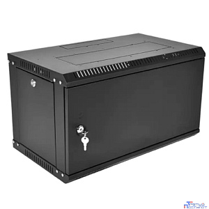 ЦМО Шкаф телекоммуникационный настенный разборный ЭКОНОМ 6U (600 x 520) дверь металл, цвет черный (ШРН-Э-6.500.1-9005)