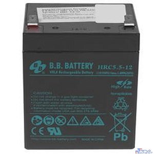 АКБ B.B. Battery HRC 5.5-12 (12В 5.5Ач =132Вт/блок,  ДхШхВ 90х70х102 мм, масса 1,62 кг) клеммы F2