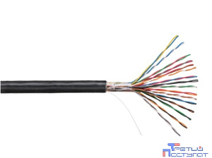 Rexant (01-1123-R) Кабель витая пара U/UTP, CAT 5е, PE, 16PR, 24AWG, OUTDOOR, SOLID, черный, 305м, РФ