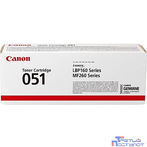 Canon Cartridge 051  2168C002 Тонер-картридж для Canon LBP162dw, 1700 стр. чёрный (GR)