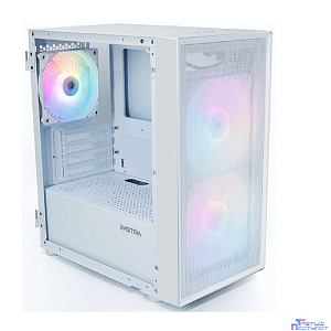XASTRA Корпус A305M 3FRGB White mATX/Mesh/ tempered glass / 2x140mm + 1x120mm FRGB fans/ Door/ A305M-2FC14F-1FC12F-D-WH