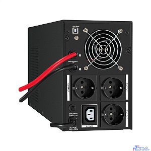 Exegate EX295989RUS ИБП (инвертор, синус, для котла) ExeGate SineTower SZ-2000.LCD.AVR.3SH.1C13.USB <2000VA/1600W, чистая синусоида, LCD дисплей, AVR, 3*Schuko+1*C13, USB, линейно-интерактивный, внешн