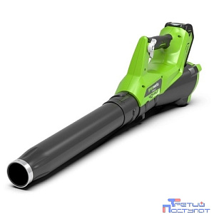 Greenworks Воздуходув аккумуляторный G40AB, {40V, без АКБ и ЗУ} [2400807]