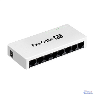 Exegate EX298686RUS Коммутатор неуправляемый ExeGate EDES-1008C (8-портовый UTP 10/100Mbps, с функцией энергосбережения (Green Ethernet Technology), настольный/настенный)