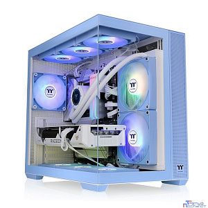 Корпус Thermaltake View 380 TG ARGB синий без БП ATX 6x120mm 2x140mm 1x200mm 2xUSB3.0 audio bott PSU