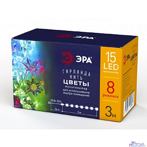 ЭРА Б0041896 ENIN-3Z Гирлянда LED Нить Цветы 3 м мультиколор, 220V, IP20