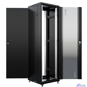 БАСТИОН SKAT TB-32R660GF-B Шкаф напольный универсальный серверный 32U 600х600мм, дверь стеклянная (4404) {1.5 года гарантия}