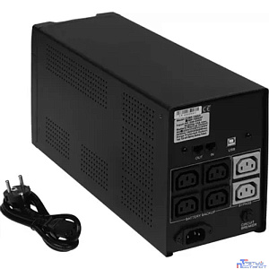 PowerCom Imperial IMP-1500AP ИБП {Line-Interactive, 1500VA / 900W, Tower, 6xIEC-320 С13: 4 с резервным питанием + 2 с фильтрацией, USB} (671479)