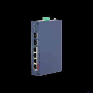 DAHUA DH-CHS4206-4ET-90 4-портовый PoE коммутатор управляемый 4 RJ45 10/100Мбит/с (PoE/PoE+/Hi-PoE), 2 SFP 1000Мбит/с (uplink);  PoE: порт 1 до 90Вт IP30, IK06; монтаж на DIN-рейку