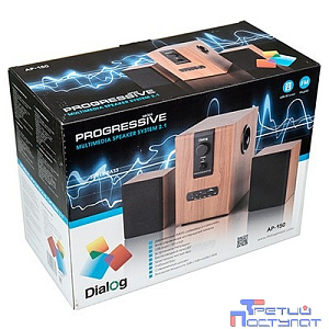 Dialog Progressive AP-150 BROWN - колонки 2.1, 10W+2*5W RMS, USB+SD reader