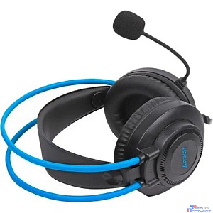 Наушники с микрофоном A4Tech Fstyler FH200U серый/синий 2м накладные USB оголовье (FH200U BLUE)