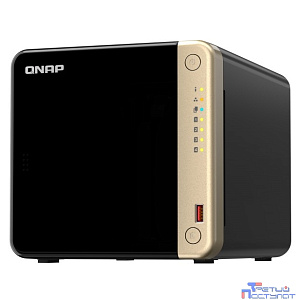 QNAP TS-464-8G Сетевое хранилище без дисков/ SMB NAS 4 HDD trays, 4-core Intel Celeron N5105/N5095 2.0-2.9 GHz, 8 GB RAM (1 x 8 GB) up to 16 GB (2 x 8GB), 2x2.5 Gigabit Ethernet
