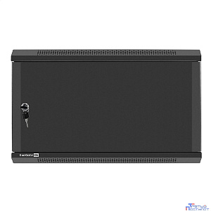 Exegate EX298617RUS Шкаф телекоммуникационный 19" настенный 6U ExeGate EC-WM-6U.450.M.BLACK (19”, 6U, 600x450x370mm (ШхГхВ), передняя дверь металл, съемные боковые панели, пыле- и влагозащита IP23, че