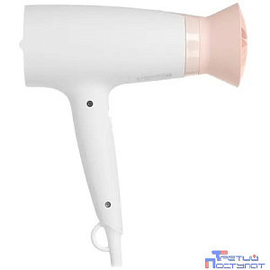 PHILIPS BHD300/00 Фен,1600 Вт, 3 режима, насадка ThermoProtect, концентратор, шнур 1,8 м. Цвет: белый с розовым.