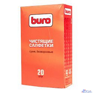 Сухие чистящие салфетки BURO BU-Udry, безворсовые, 20шт. [817443]