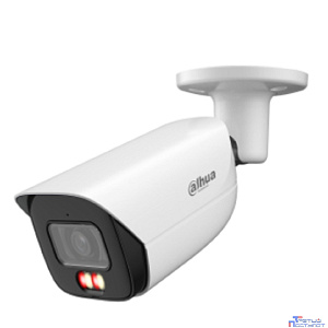 DAHUA DH-IPC-HFW3449EP-AS-IL-0600B  Уличная цилиндрическая IP-видеокамера 4Мп, 1/2,9” CMOS, объектив 6.0мм, видеоаналитика,тревожные вх/вых: 1/1 , микрофон, ИК 50м, LED 50m, IP67, металл