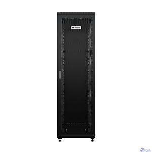 NTSS Шкаф напольный универсальный серверный NTSS R 47U 600х800мм, 4 профиля 19, двери перфорированная и сплошная металл, боковые стенки съемные, регулируемые опоры, разобранный, черный RAL 9005 NTSS-R
