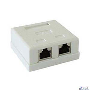 Gembird NAS214 Розетка  RJ-45 кат.STP 5e внешняя экранированная 2 порта, 110&Krone