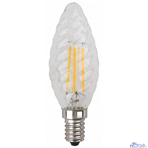 ЭРА Б0027936 Лампочка светодиодная F-LED BTW-5W-840-E14 Е14 / Е14 5Вт филамент свеча витая нейтральный белый свет