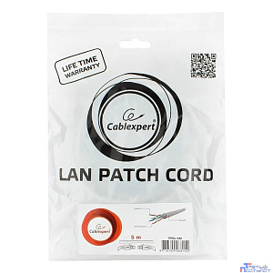 Cablexpert Патч-корд UTP PP6U-5M кат.6, 5м, литой, многожильный (серый)